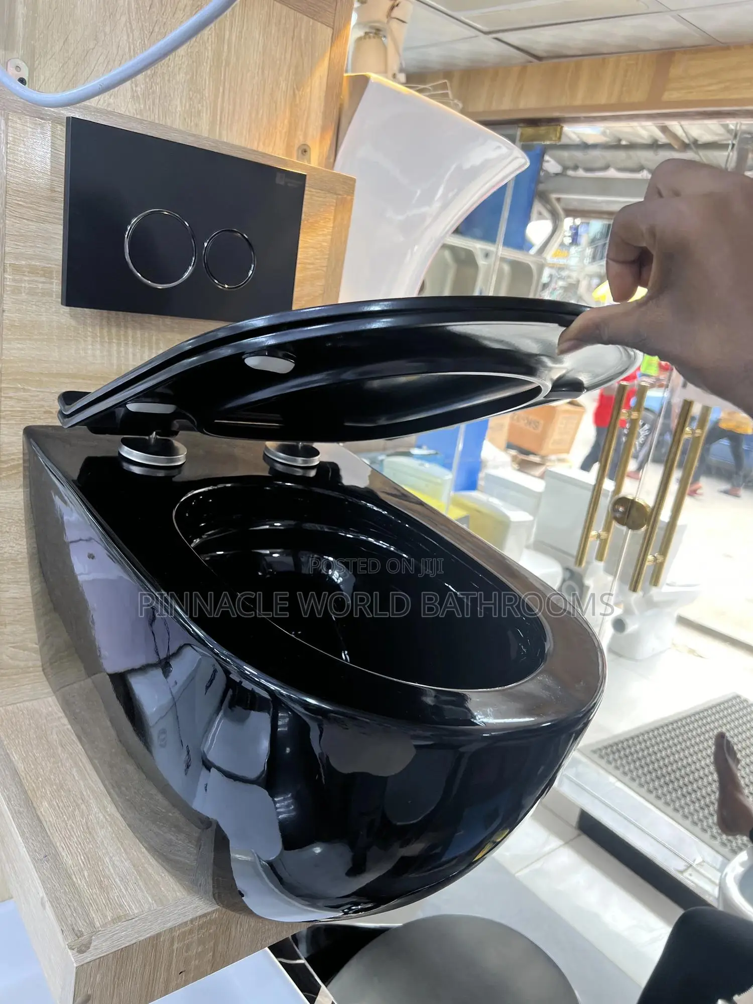 Black England Wall Hung Water Closet Wc