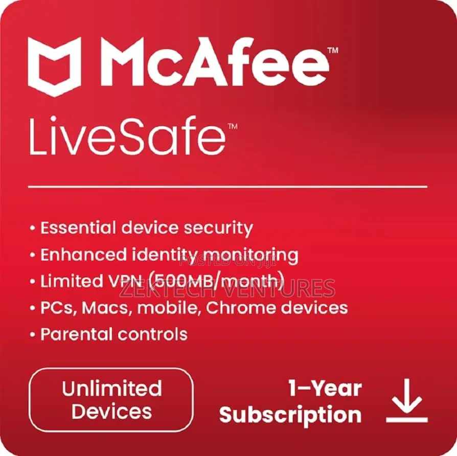 McAfee Lifesafe Unlimited Device 1 Year