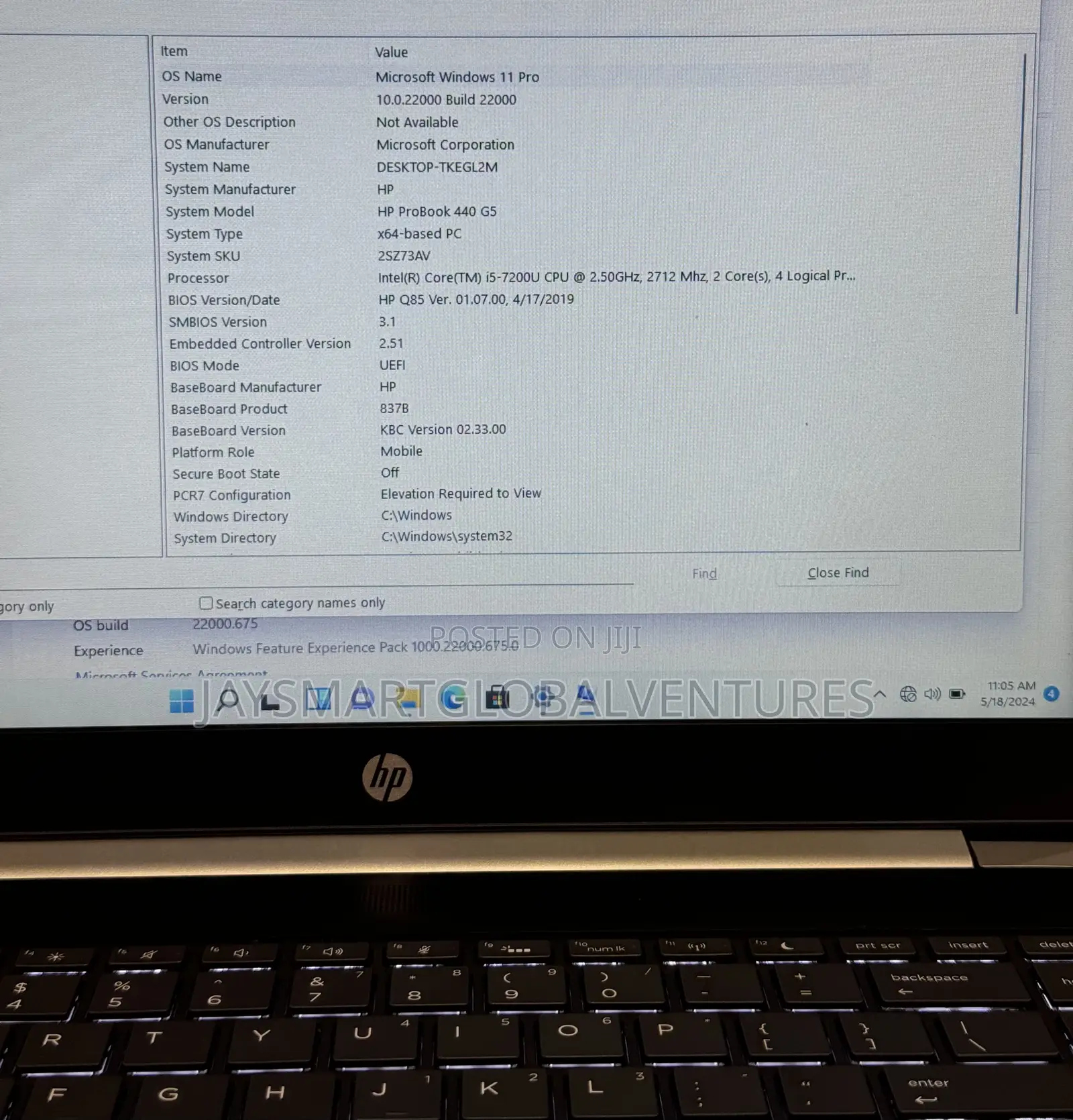 Laptop HP ProBook 440 G5 8GB Intel Core I5 SSD 256GB