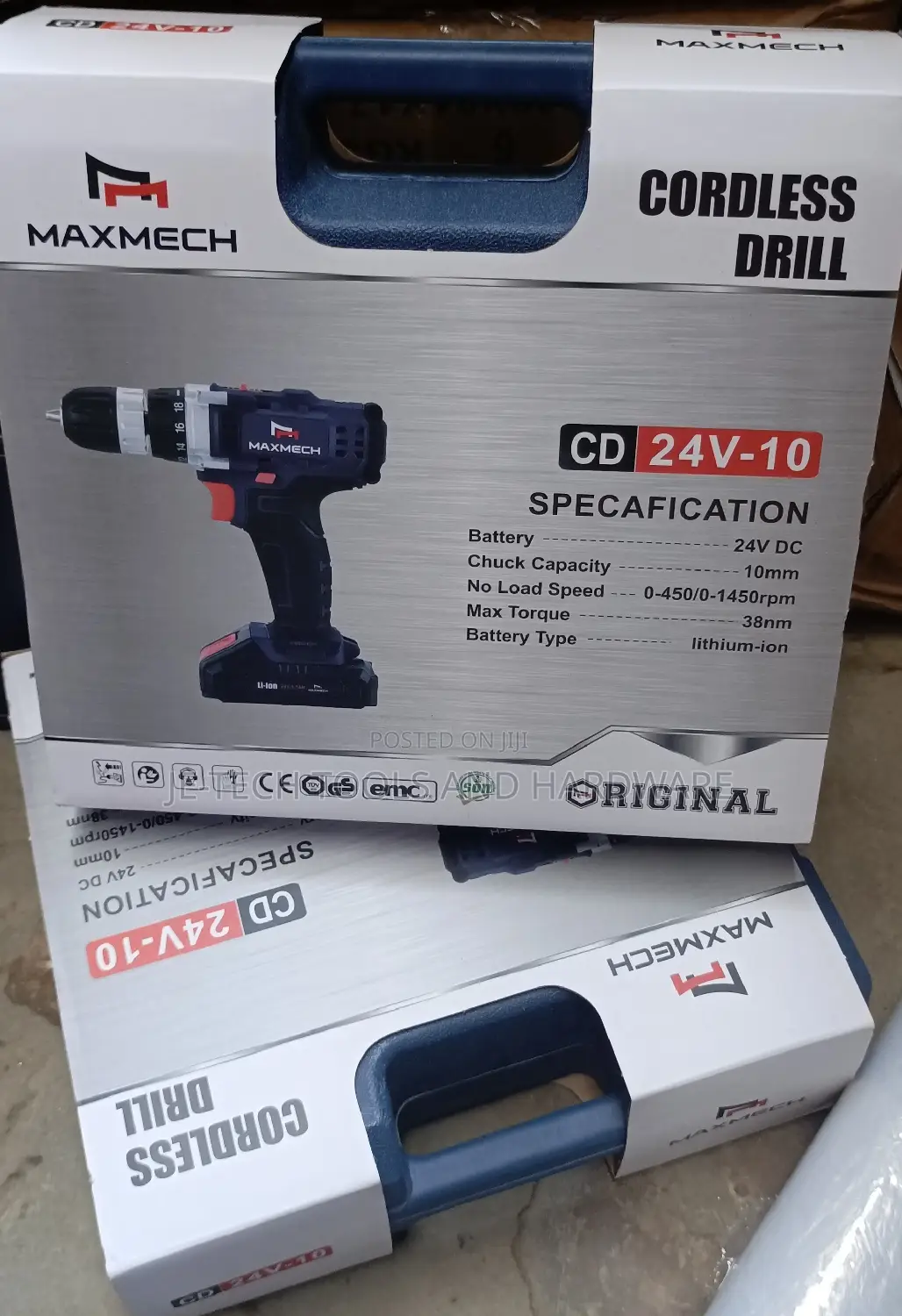 MAXMECH Cordless Drill Screwdriver - 24volts