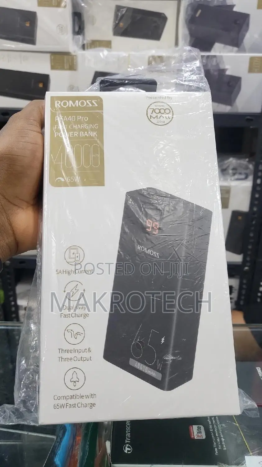 ROMOSS 65W Power Bank 40000mah USB Cpdportable Laptop Charge