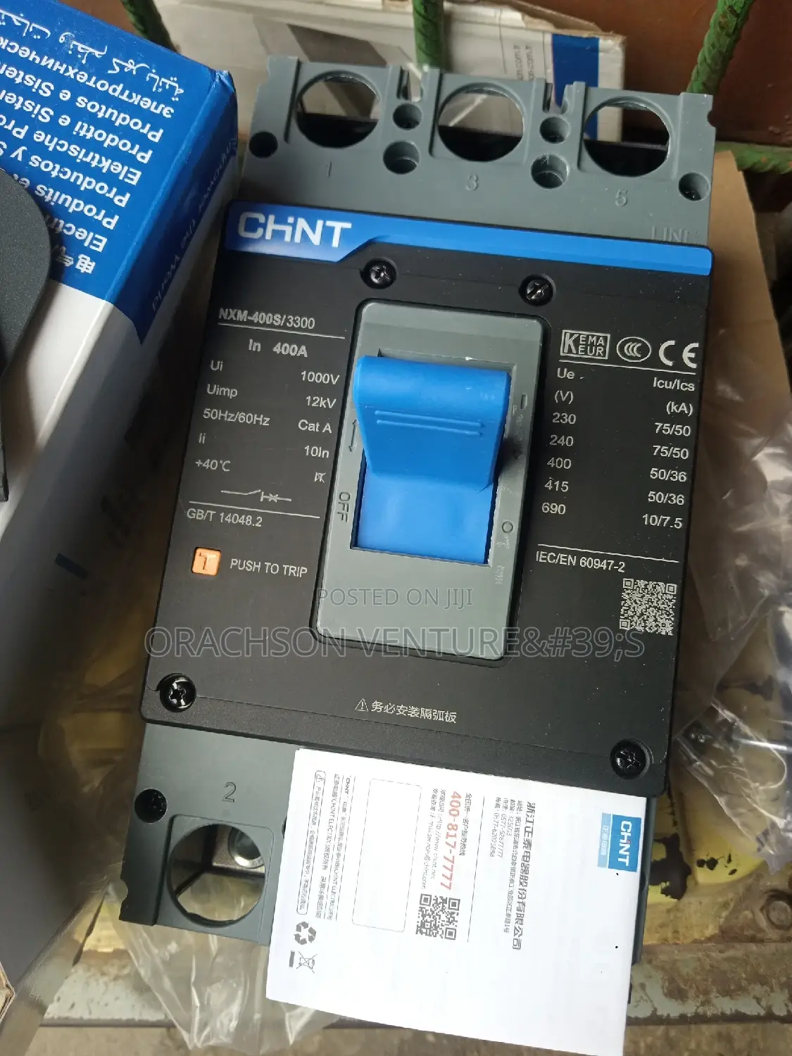 3pole 400amps McCb Chint Breaker