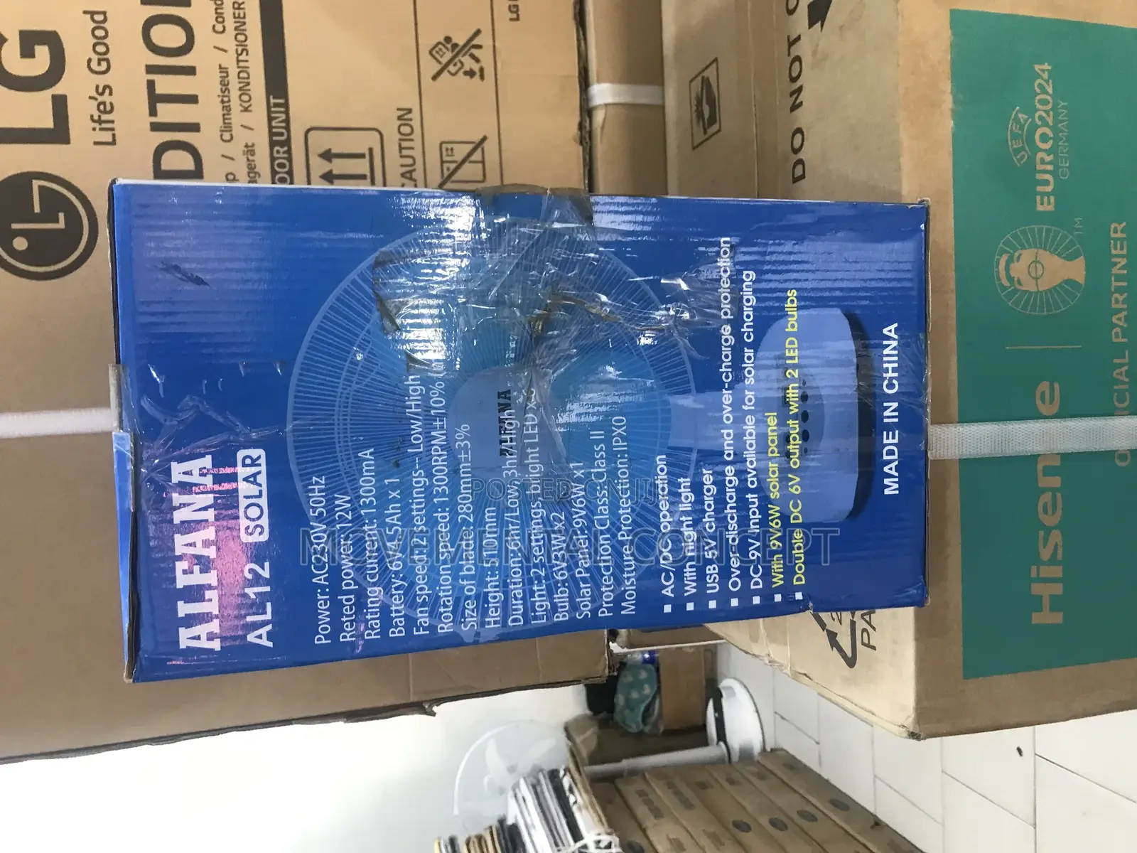 Alfana 12” 3in1rechargeable Table Fan