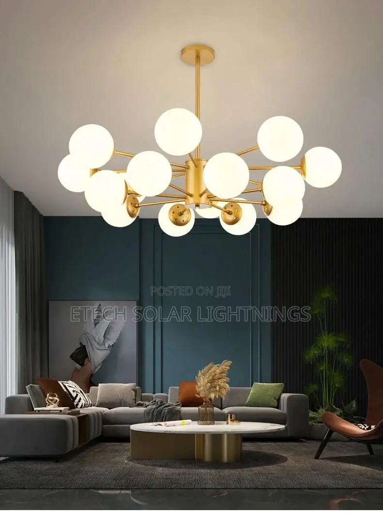 Modern Gold Living Room Bedroom Nordic Chandelier Light