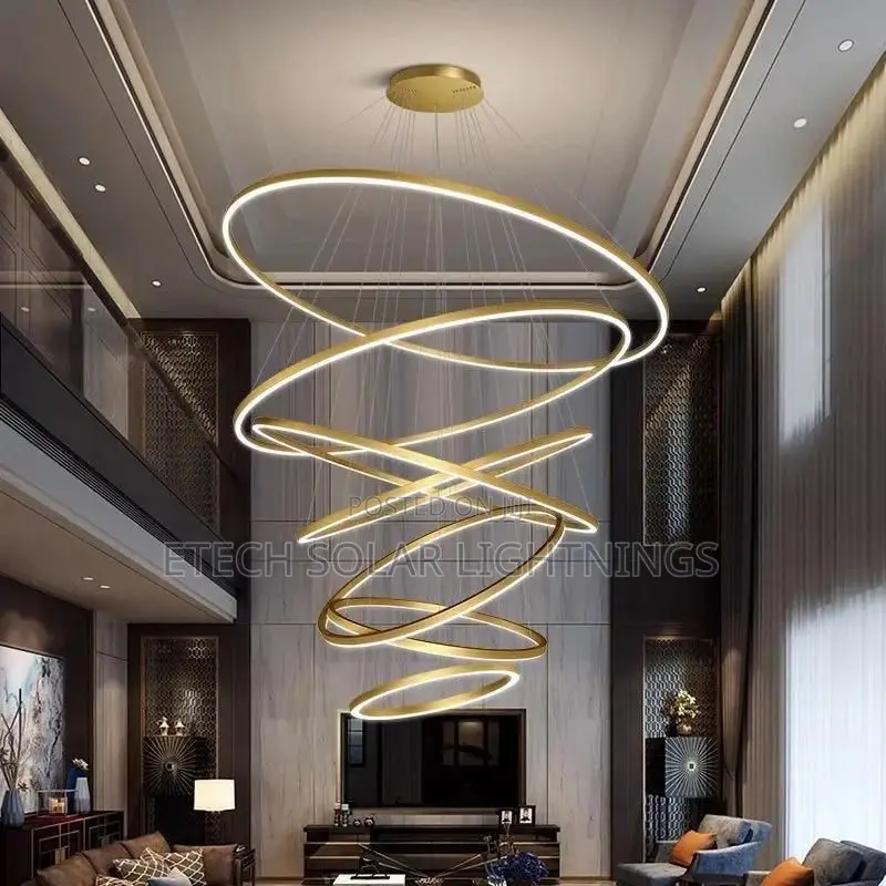 Luxury Led Living Room Staircase Chandelier Light