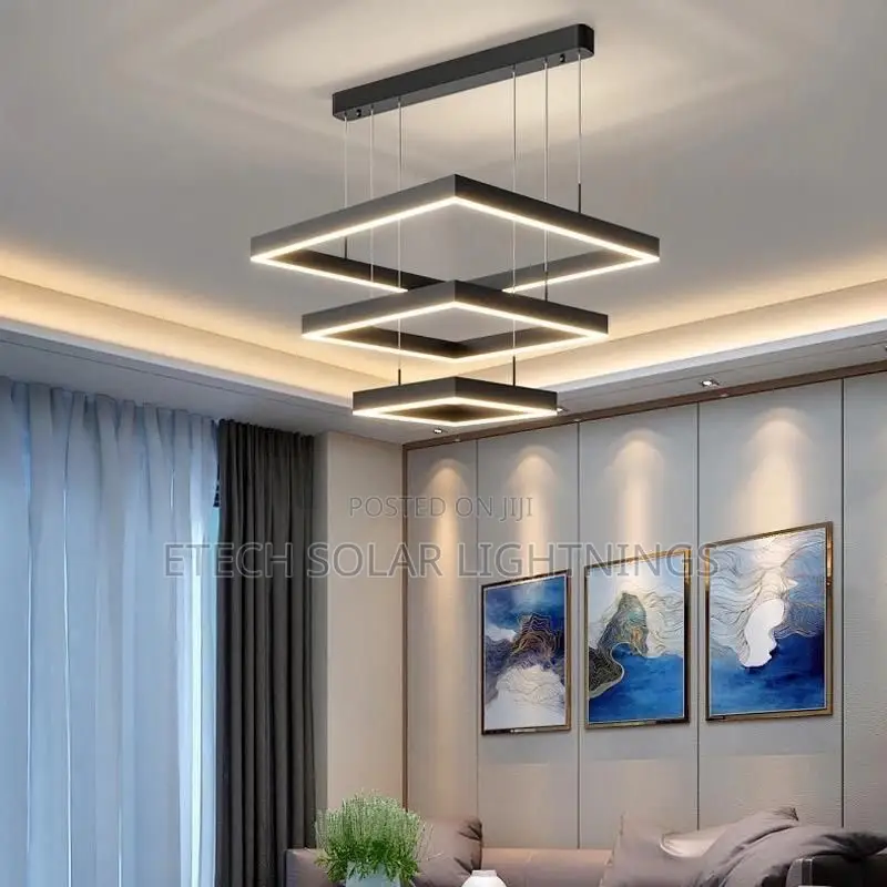 Modern Ring Led Living Room Bedroom Chandelier Light