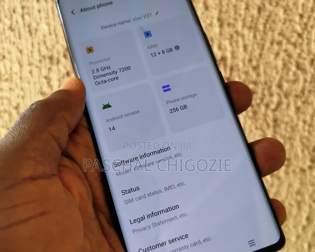 New Vivo V27 5G 256 GB Black