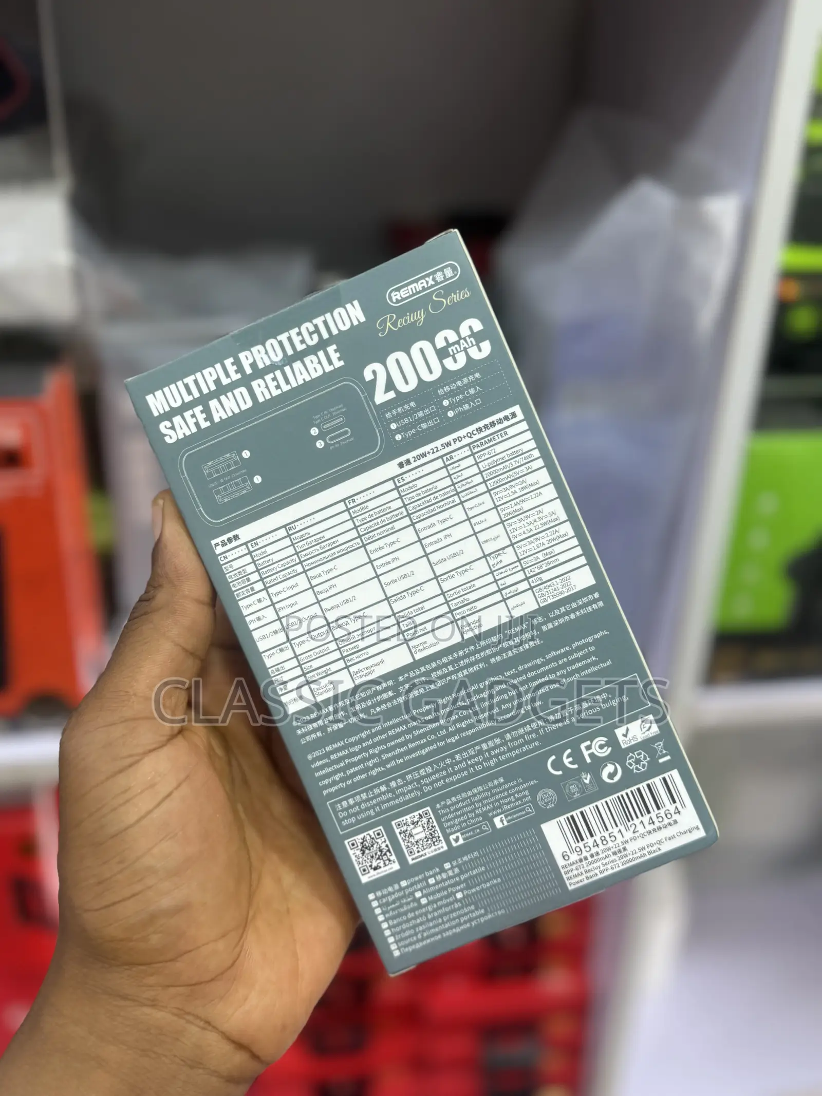 Remax RPP-672 20000mah Fast Charging Powerbank