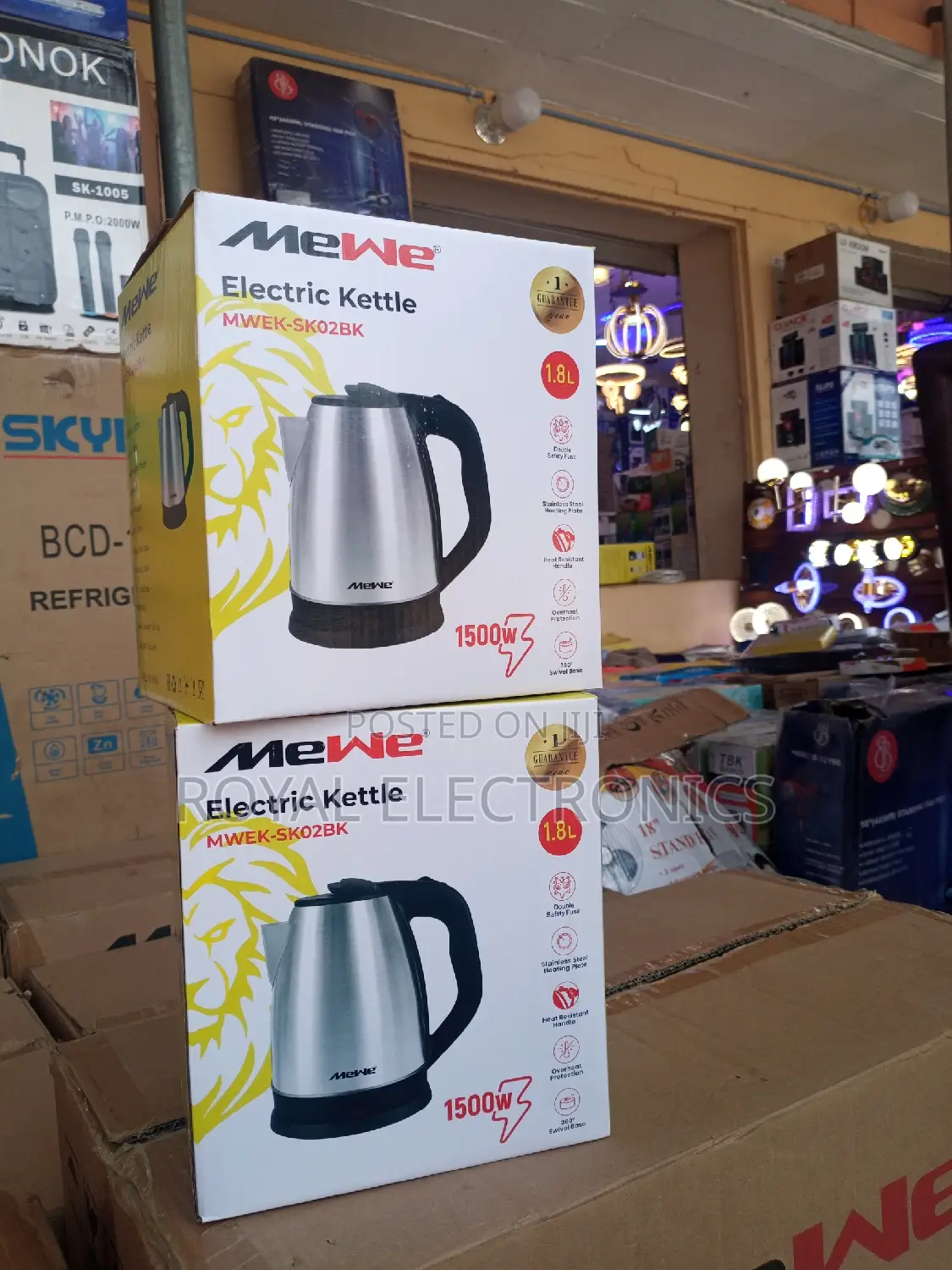 Very New Mewe(MWEK-Sk02bk) 1500w Electric Kettle