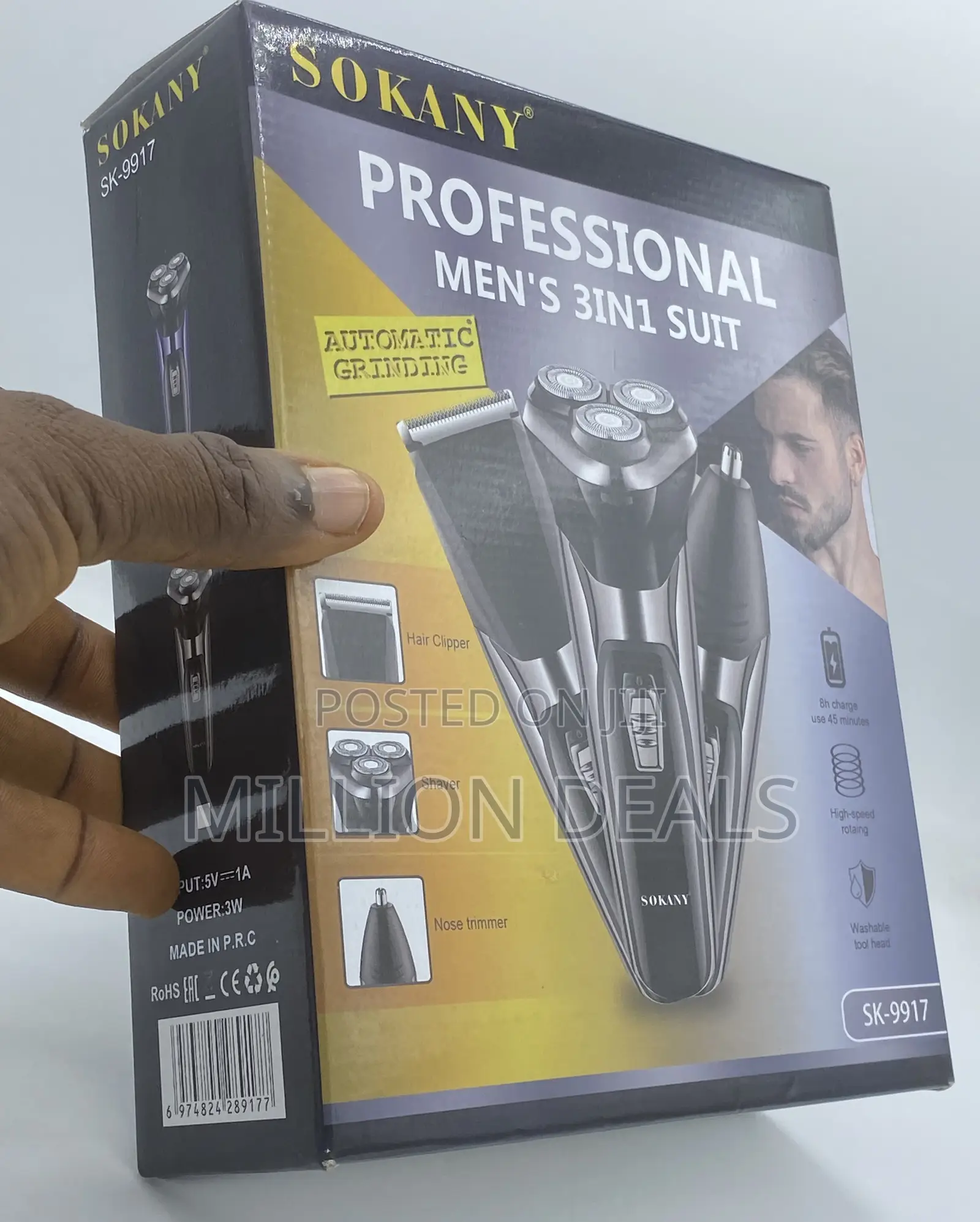 3in1 Automatic Men’S Hairclipper, Shaver, Nose Trimmer