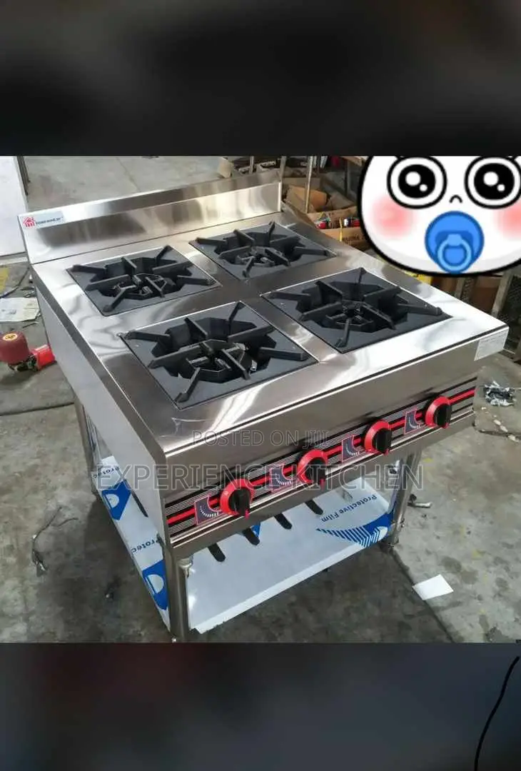 4 Burner Commercial Gas Cooker Without Oven
