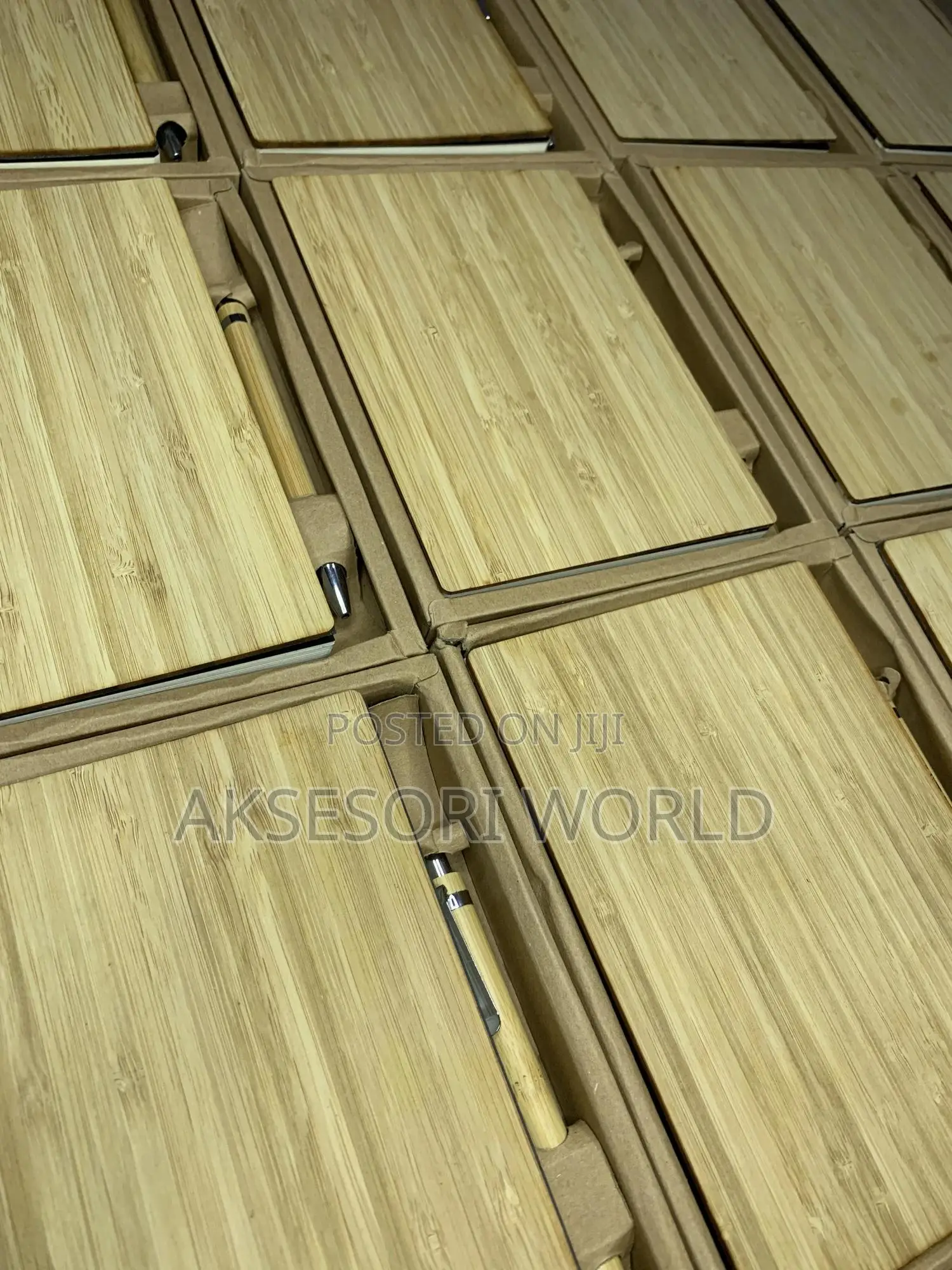 128 Leaves Wooden Bamboo Notebook Pen Set Corporate Gift