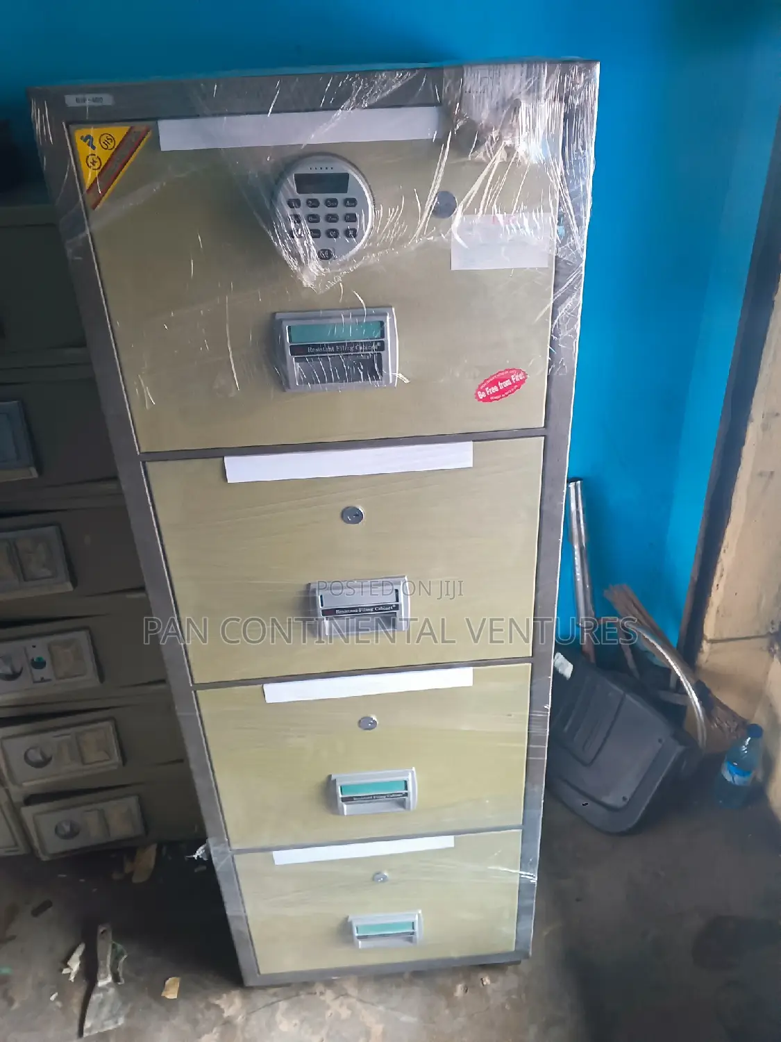 Four (4) Drawer Fireproof Cabinet With Digital Combination