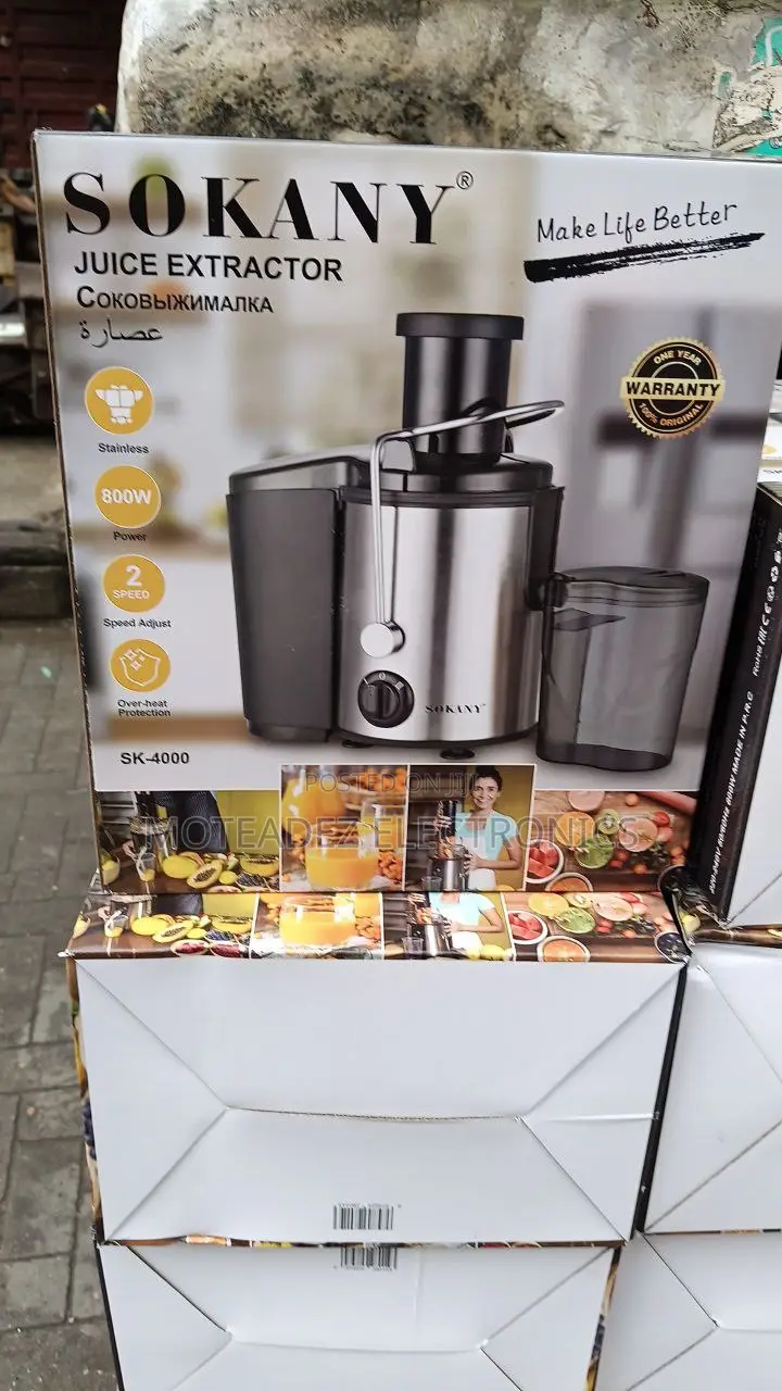 Sokany 800w Multipurpose Electric Juice Extractor/Juicer