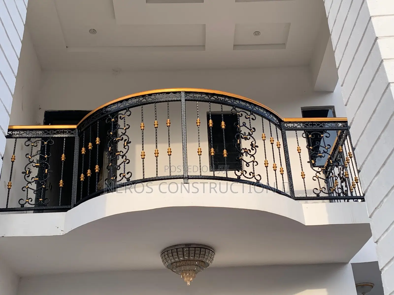 Double Heart Cumbi Wrought Iron Hand Rail Design