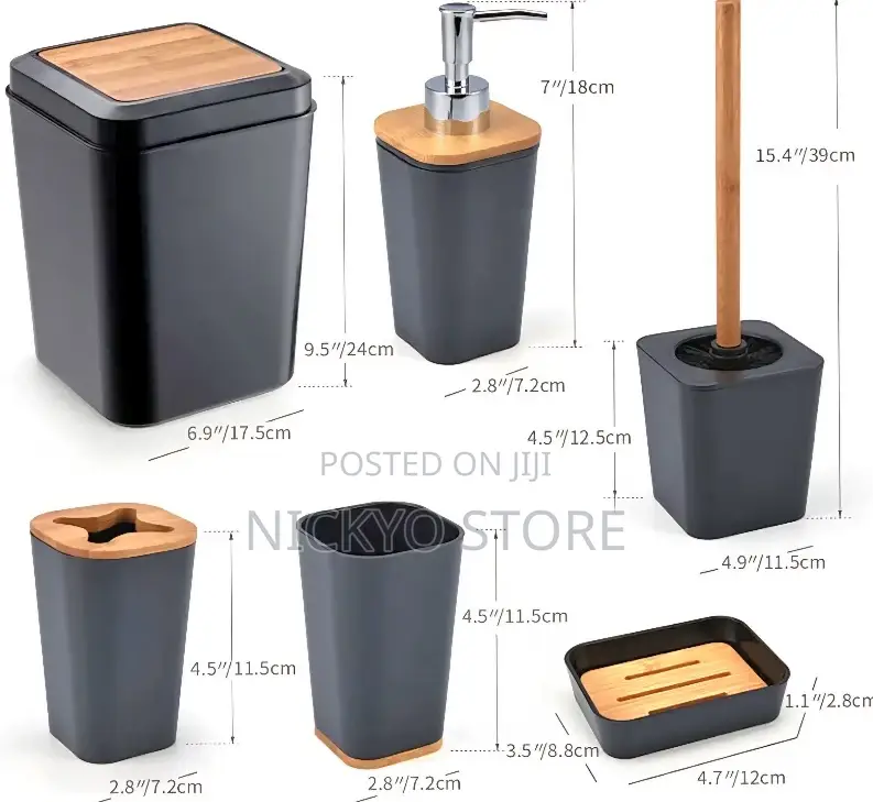 6 Sets of Bathroom Accessories