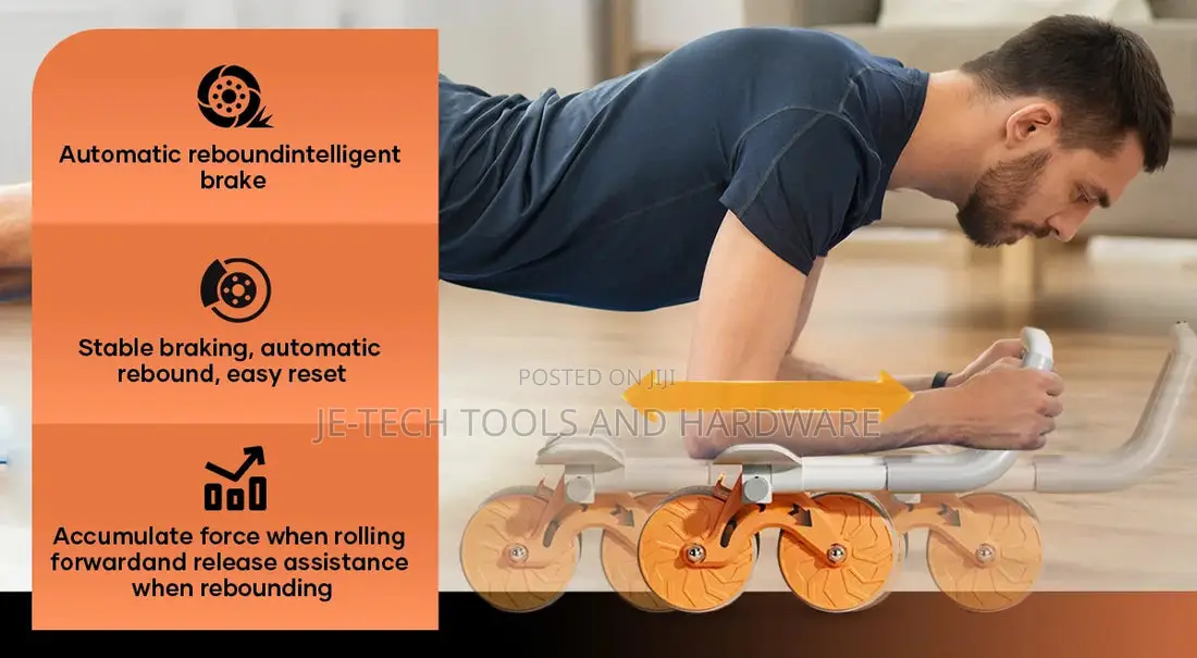 Automatic Rebound Abdominal Wheel Without Timer