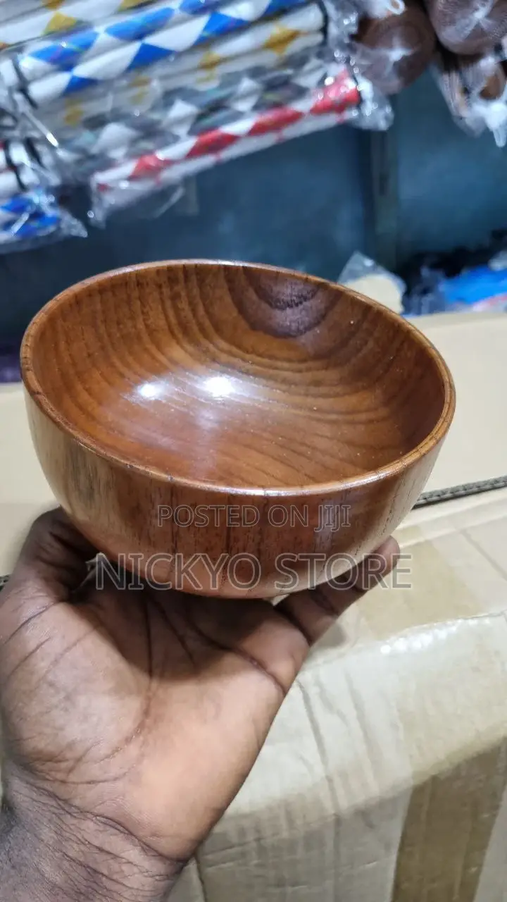 14cm Wide Natural Hardwood Wooden Bowl