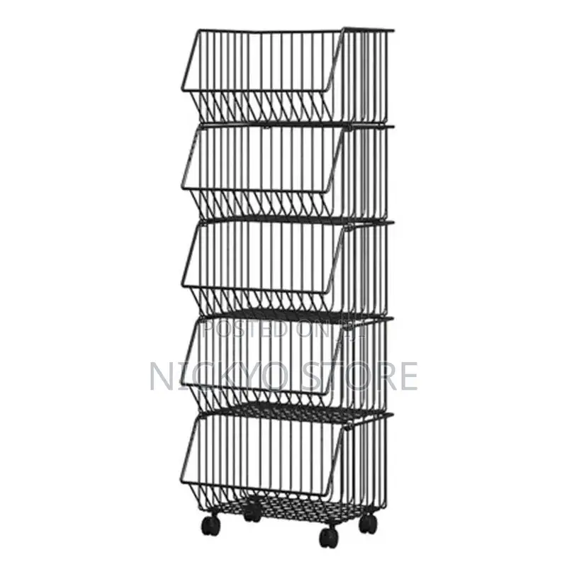 5 Layers Basket for Kitchen Fruit Vegetable Storage Cart