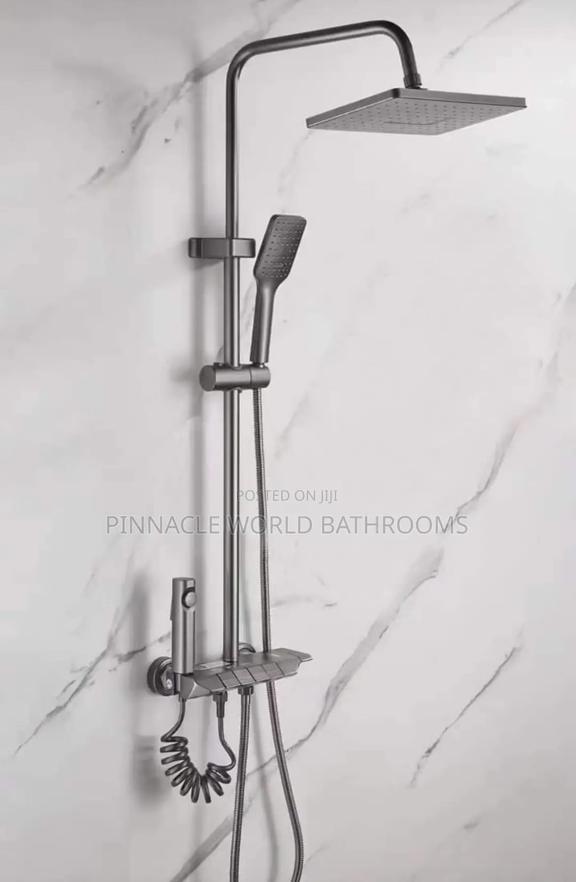 Gray Complete Set of Standing Shower