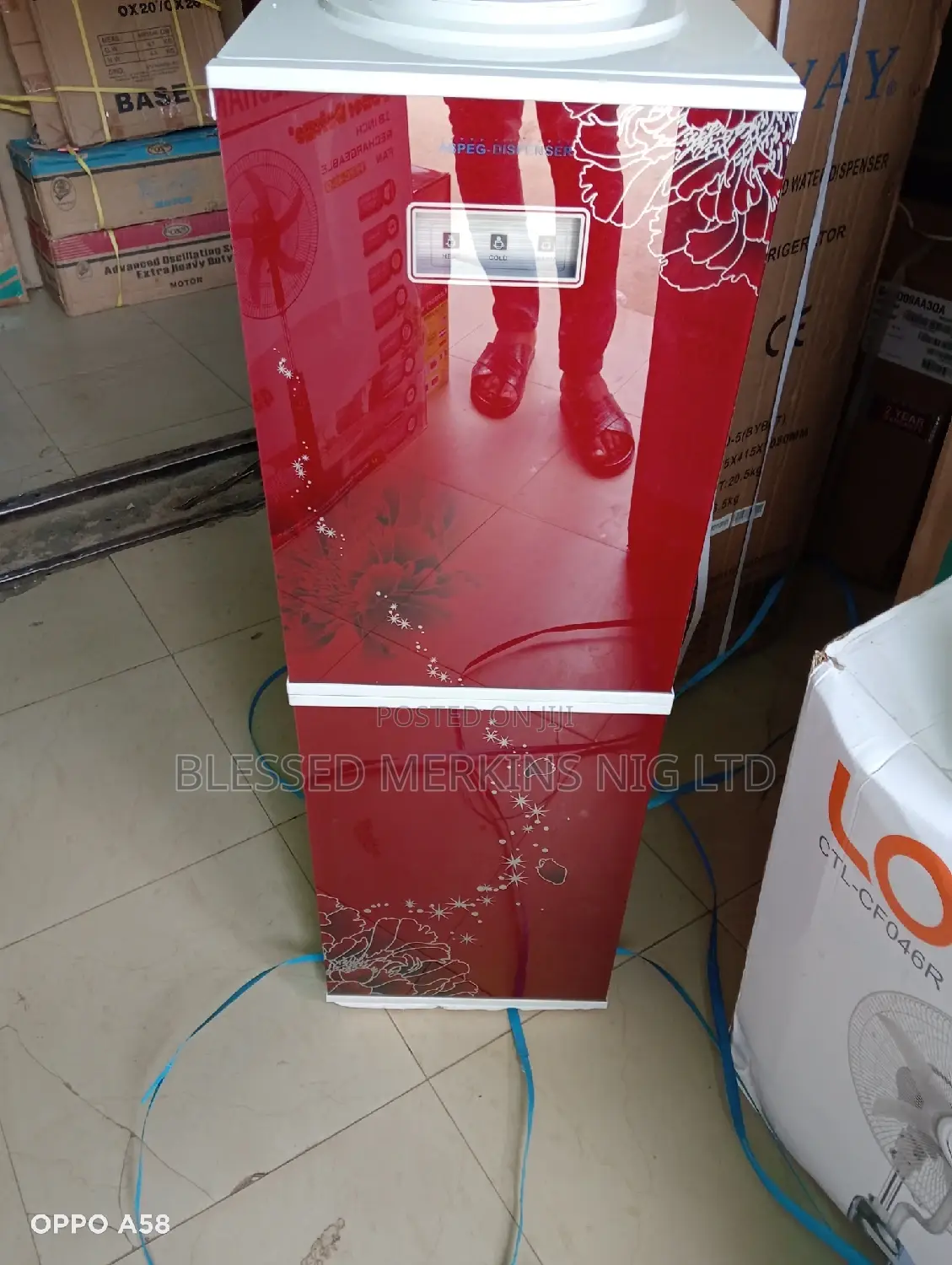 Aspeg Water Dispenser Hot and Cold With Fridge