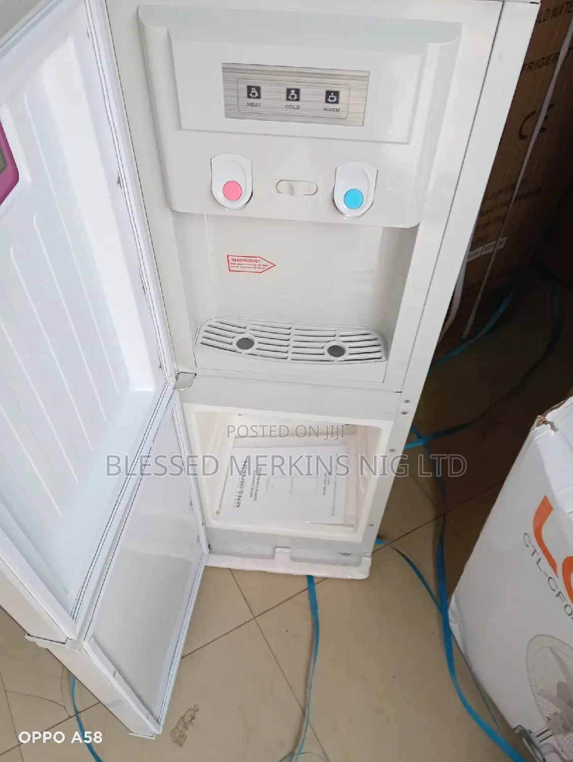 Aspeg Water Dispenser Hot and Cold With Fridge
