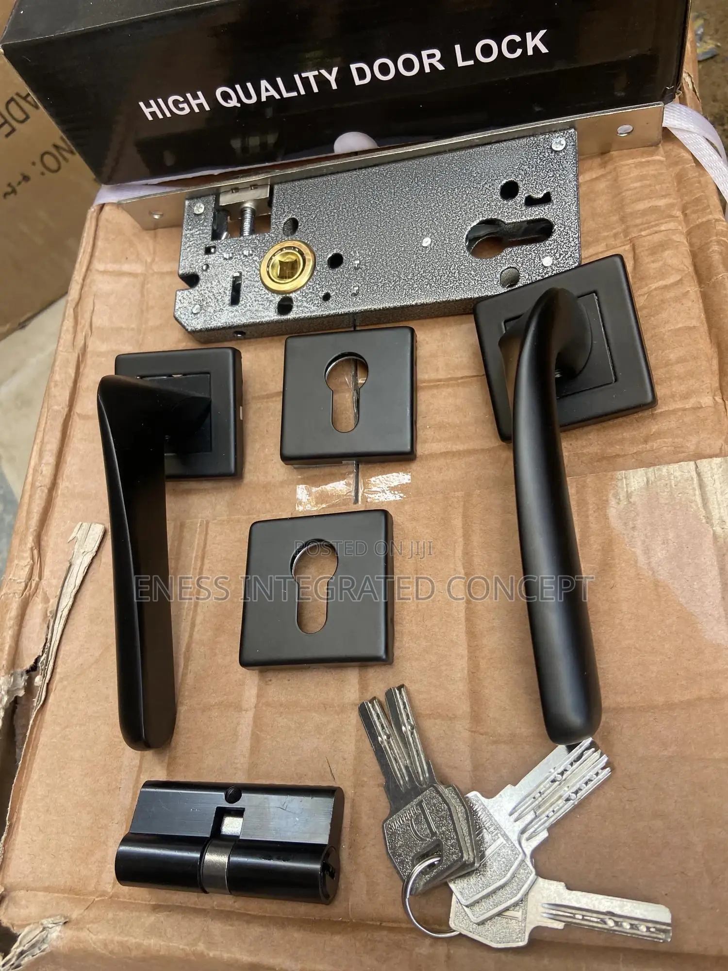 DB Black Coated Lock Set