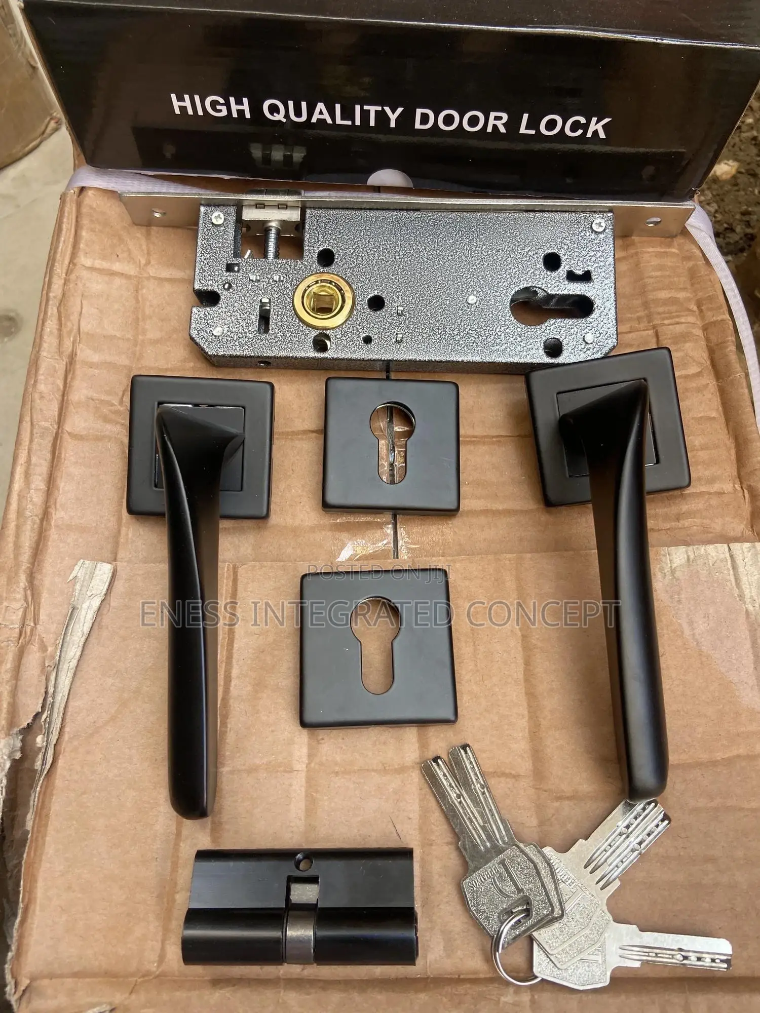 DB Black Coated Lock Set