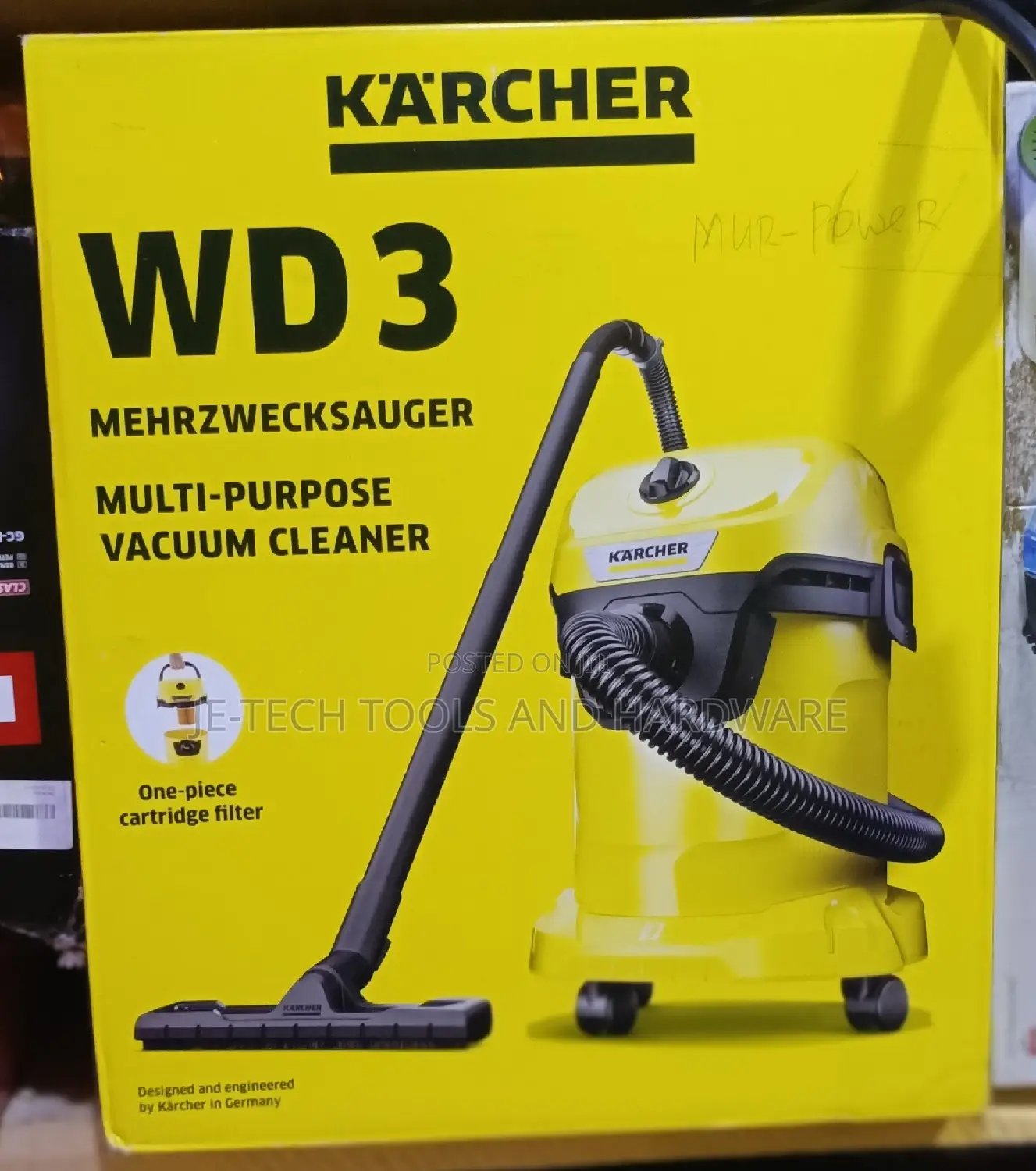 Karcher Wet And Dry Vaccum Cleaner- Wd3 - 1000w