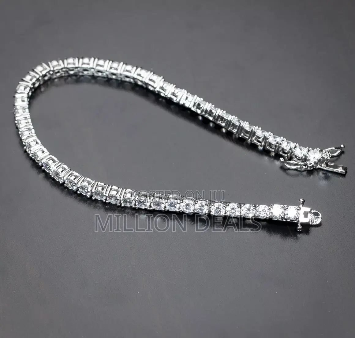 Tennis Iced Cut Out Men’S Luxe Link Bracelet