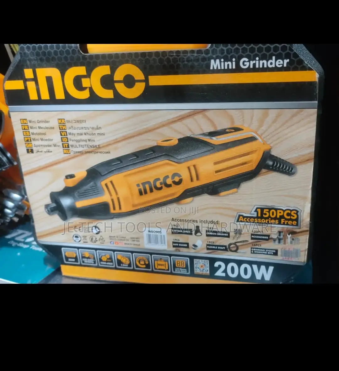 Ingco 200w 40000 Rpm Mini Grinder