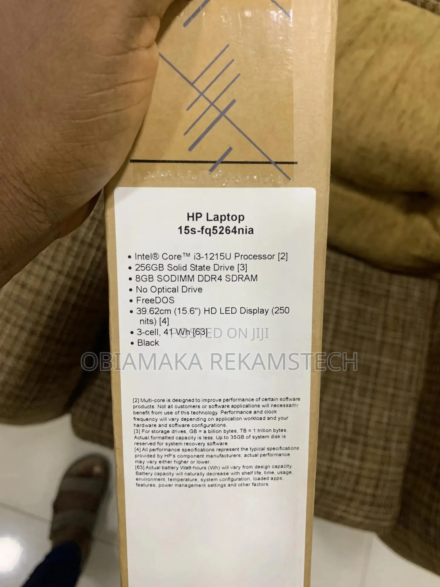 New Laptop HP 15S 8GB Intel Core I3 SSD 256GB