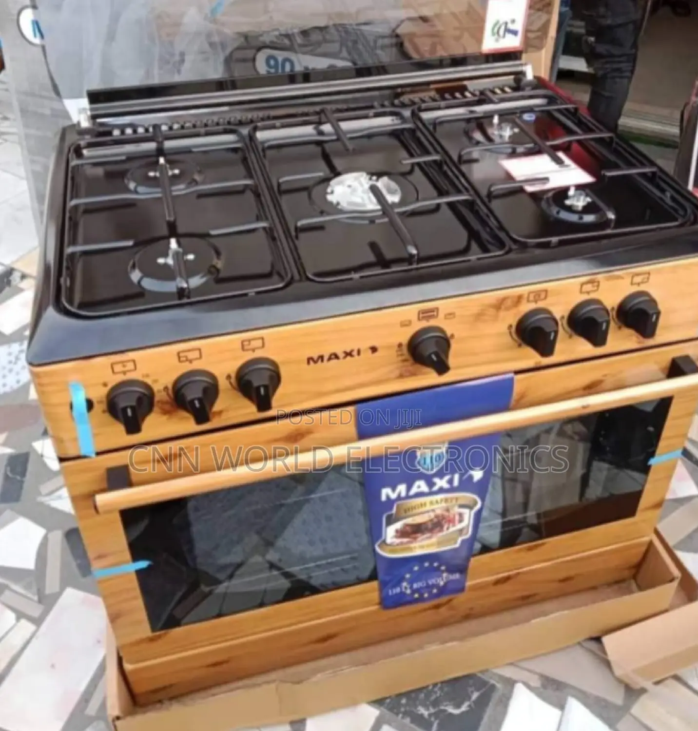 New Maxi 90cm Standing Five Burners Automatic With Oven