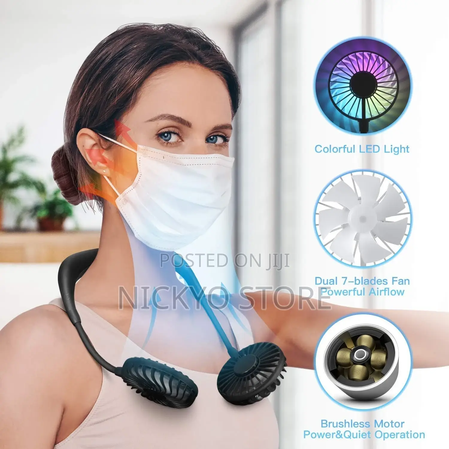 Rechargeable Neck Fan