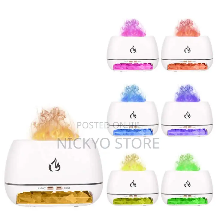 Crystal Salt Stone Aroma Humidifier With Night Light