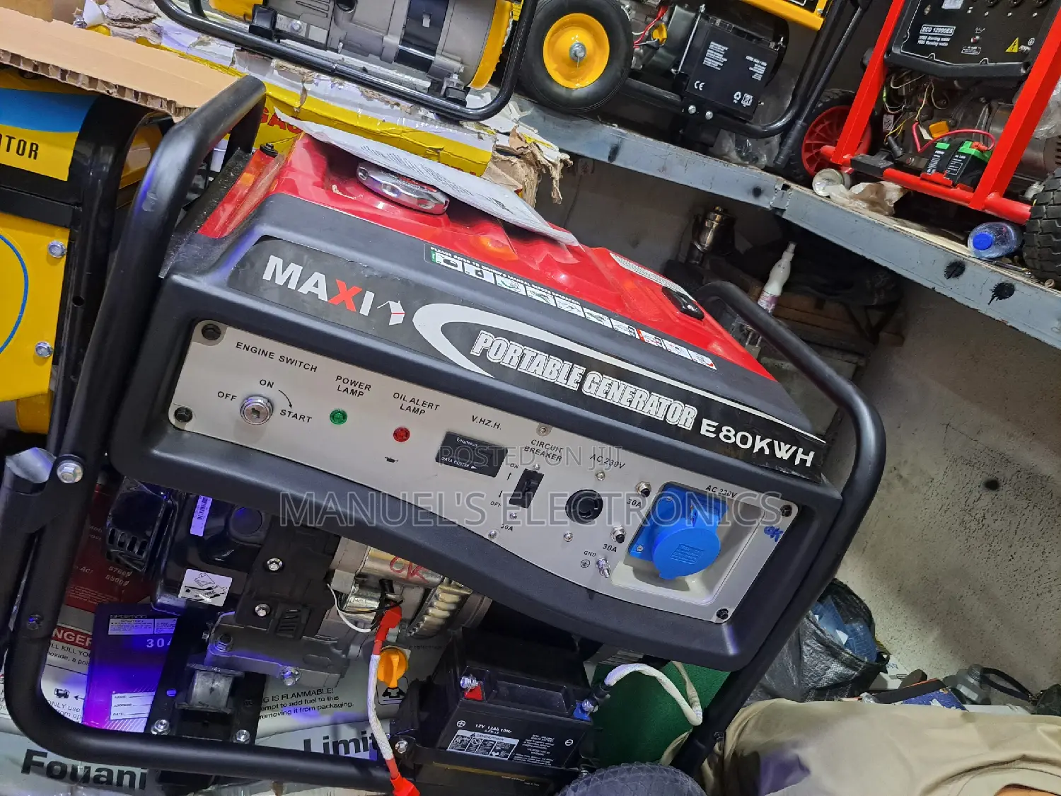 《》10kva Maxi Petrol Generator Model E80KWH 100% Copper Coil