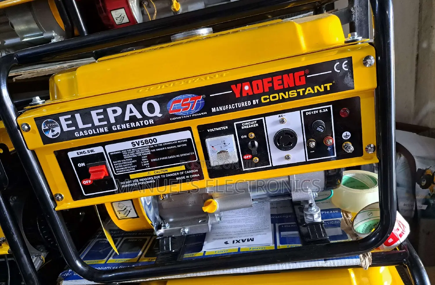 Elepaq Constant Petrol Generator Model Sv5800m 100% Copper