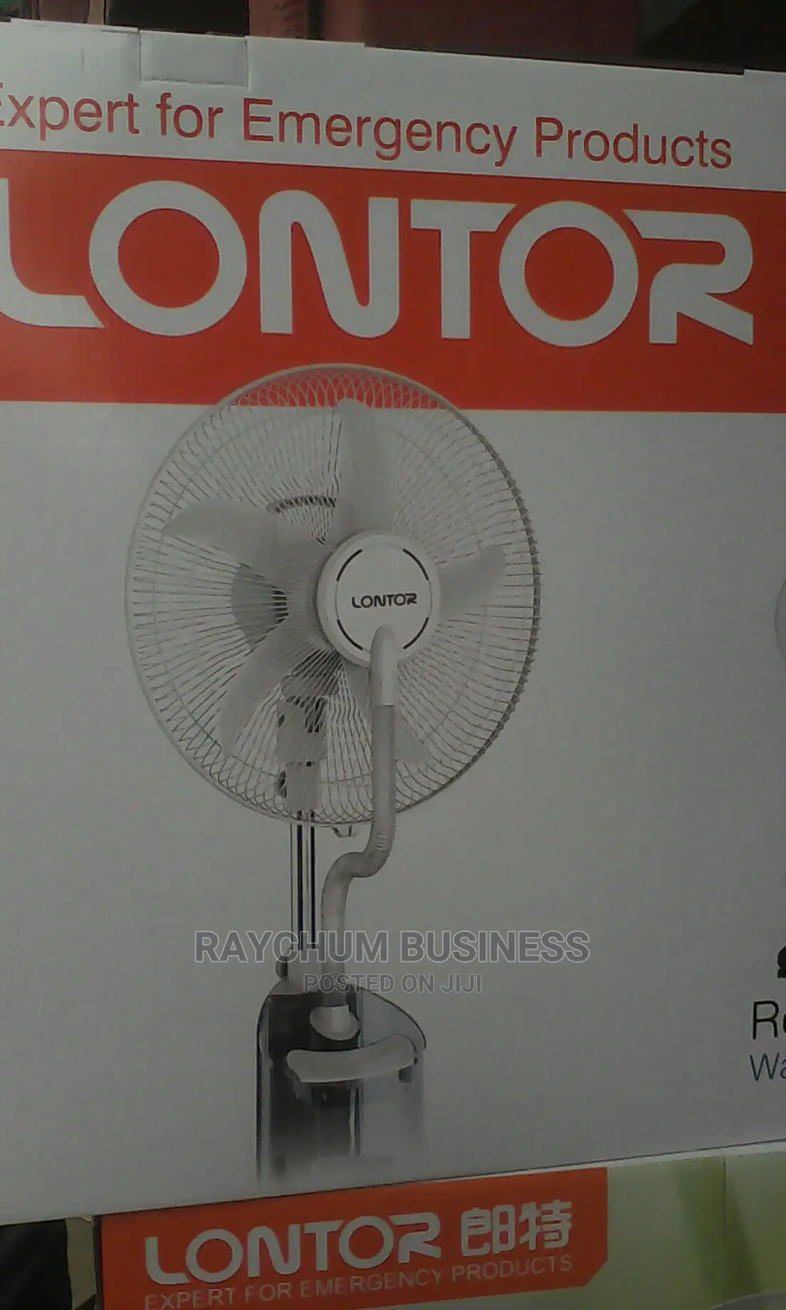 Lontor 16inch Water Mix Rechargeable Fan Ac\Dc