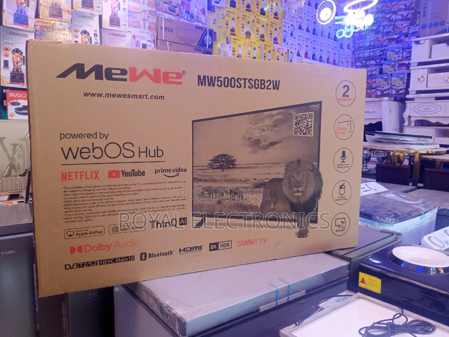 Brand New Mewe 50 Inches Smart LED Double Glass Frameless TV