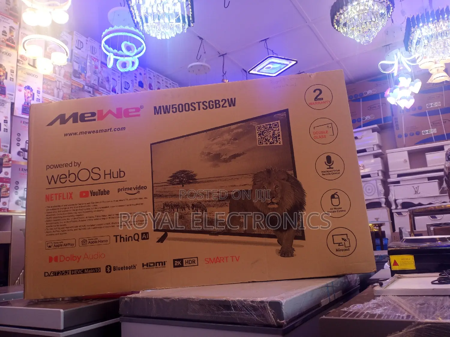 Brand New Mewe 50 Inches Smart LED Double Glass Frameless TV