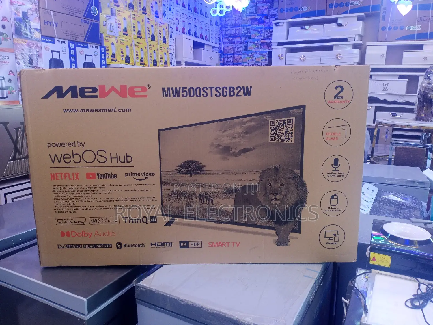 Top Class Mewe 50 Inches Smart LED Double Glass Frameless TV