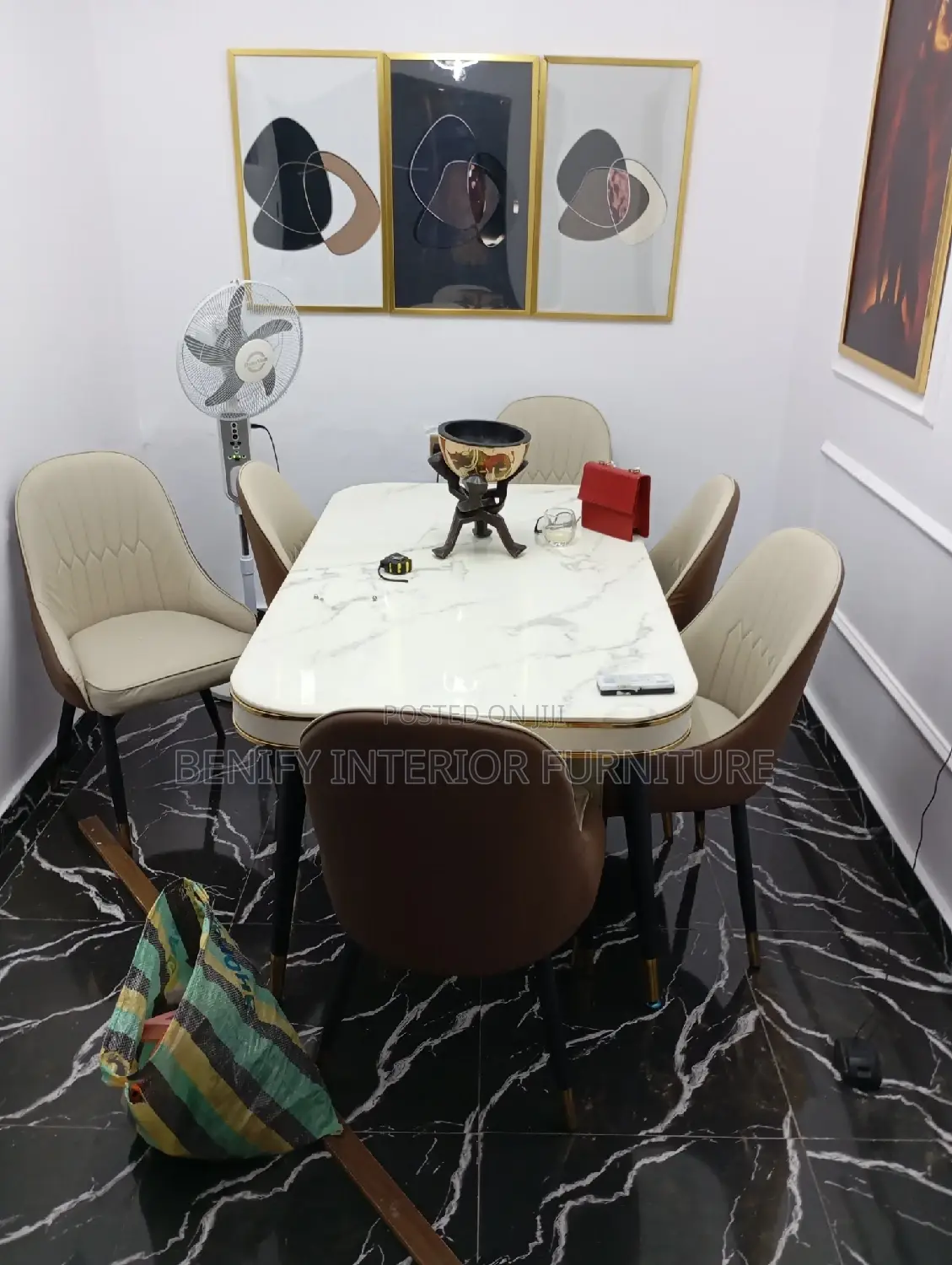 6 Seater Marble Dining Set