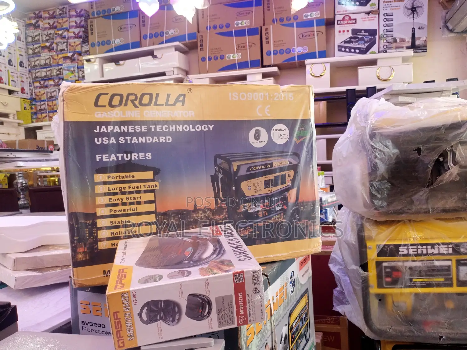 Corolla 2.8kva 100% Copper Key Starter Generator