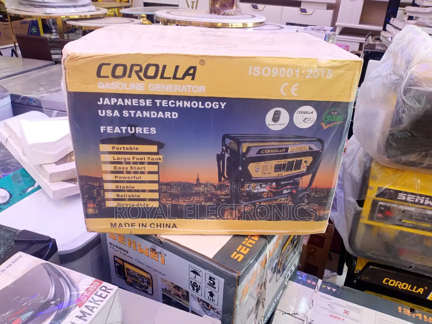 Heavy Duty 2.8kva Corolla 100% Copper Key Starter Generator