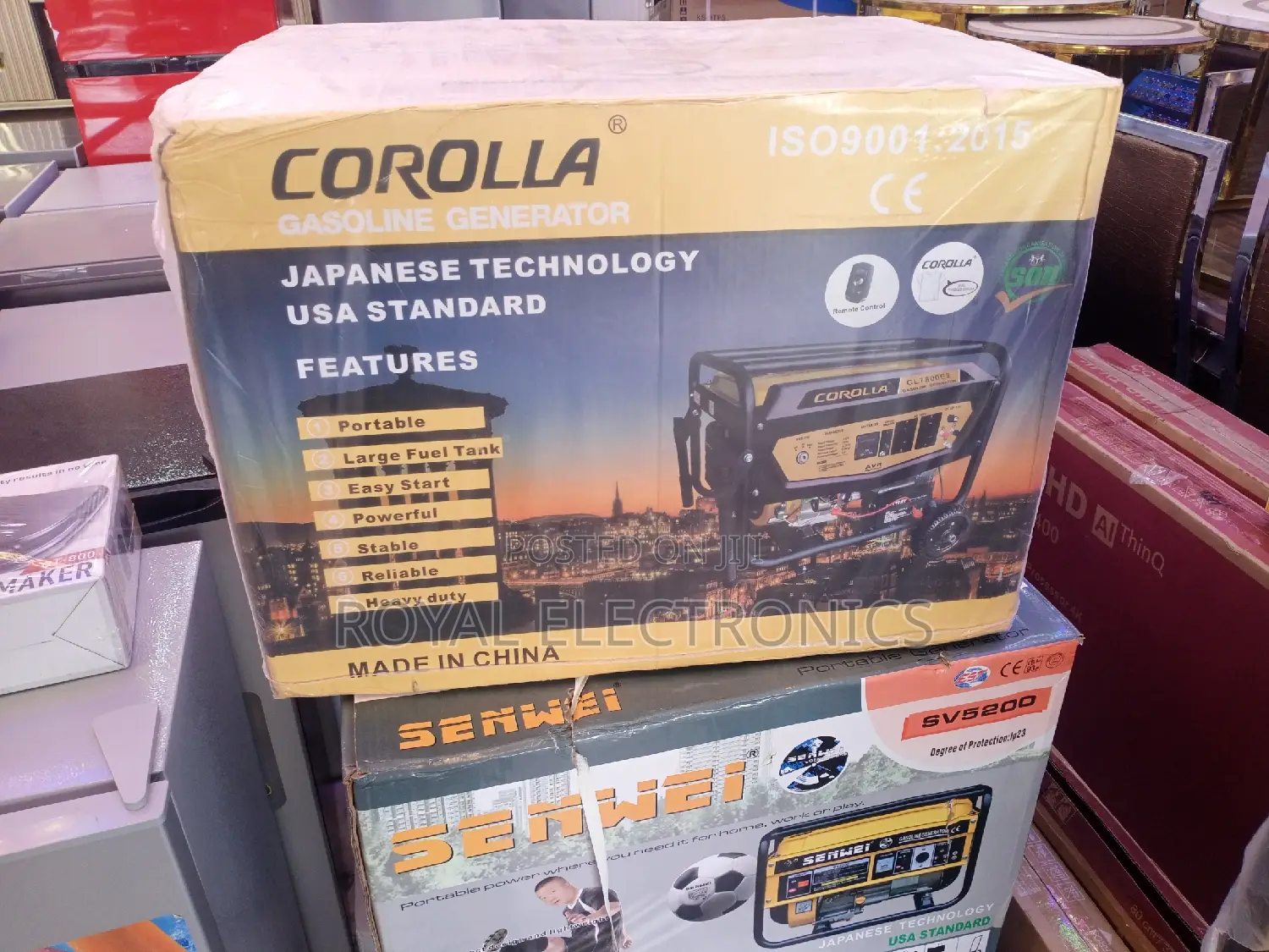 High Quality 2.8kva Corolla 100% Coper Key Starter Generator
