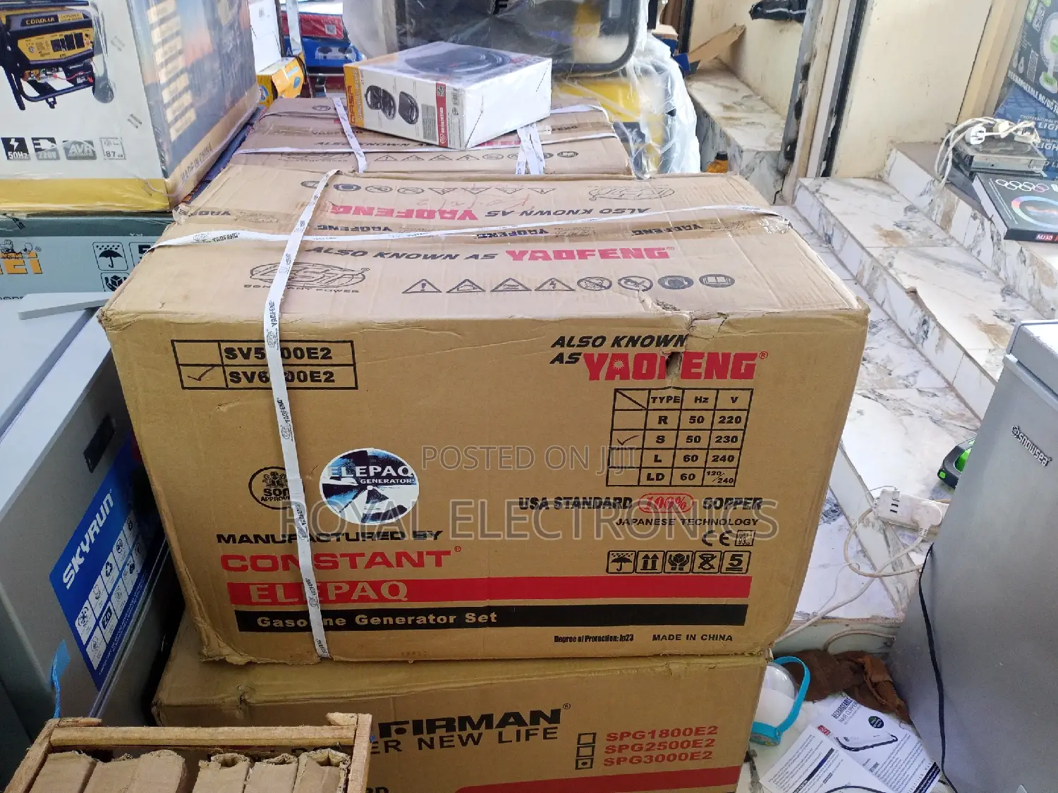Authentic New Elepaq SV6800E2 3.5KVA Key Start Generator