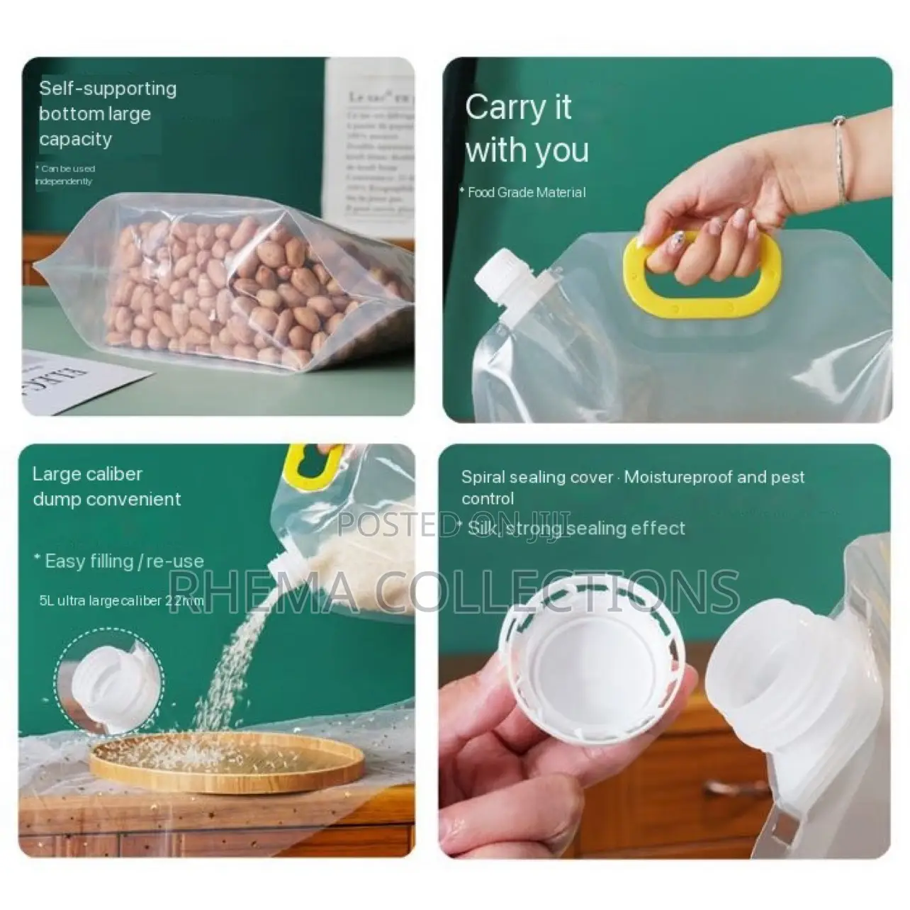 Strong Transparent Sunction Nozzle Bag