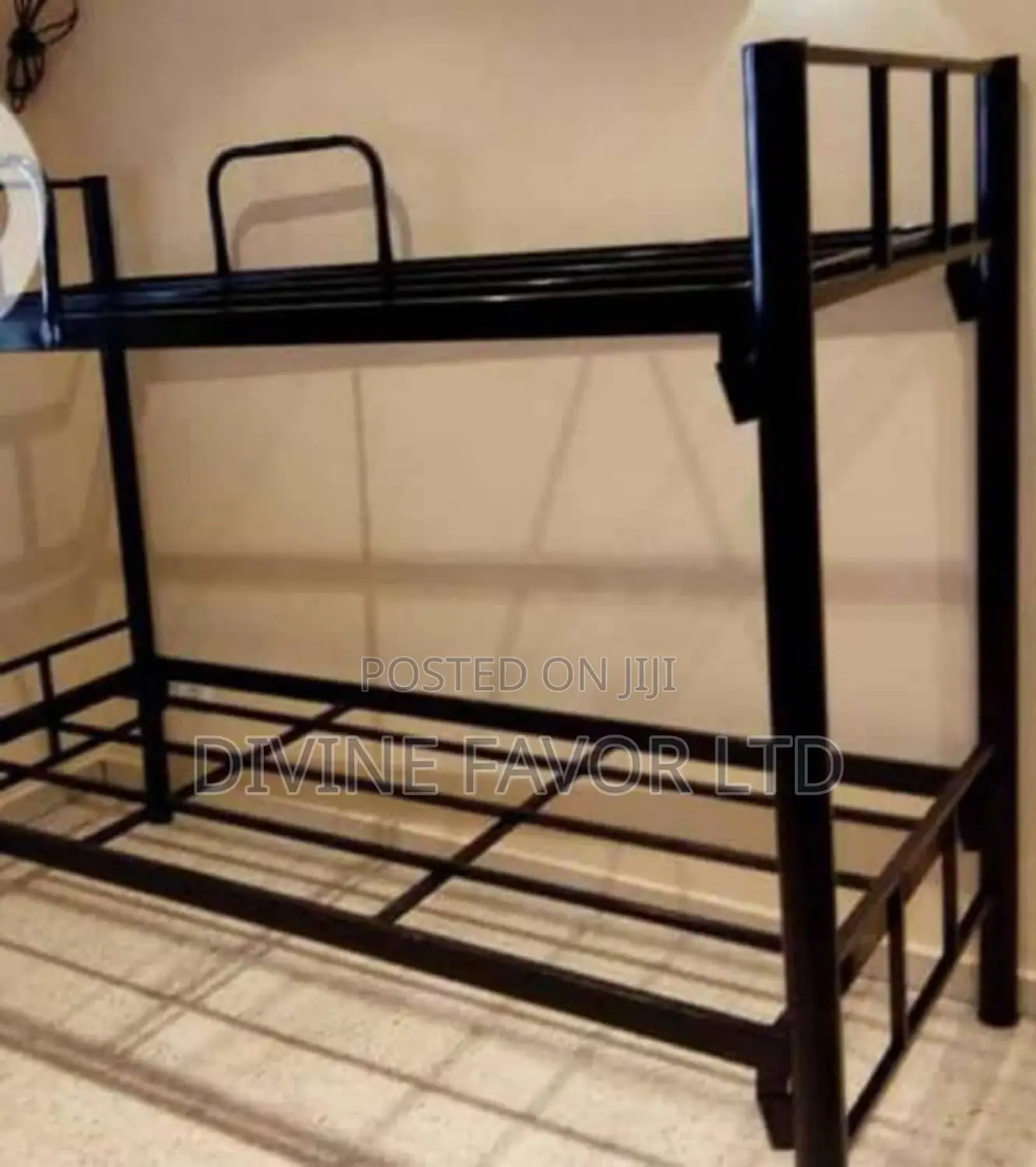 Strong Metal Bunk Bed With Ladder.