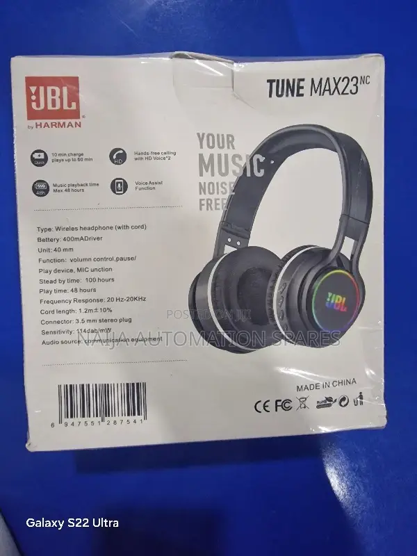 JBL Wireless Headphone Powerful Bass Tune Max23