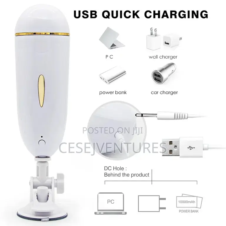 Rechargeable Male Mastubator With Earpiece for Music
